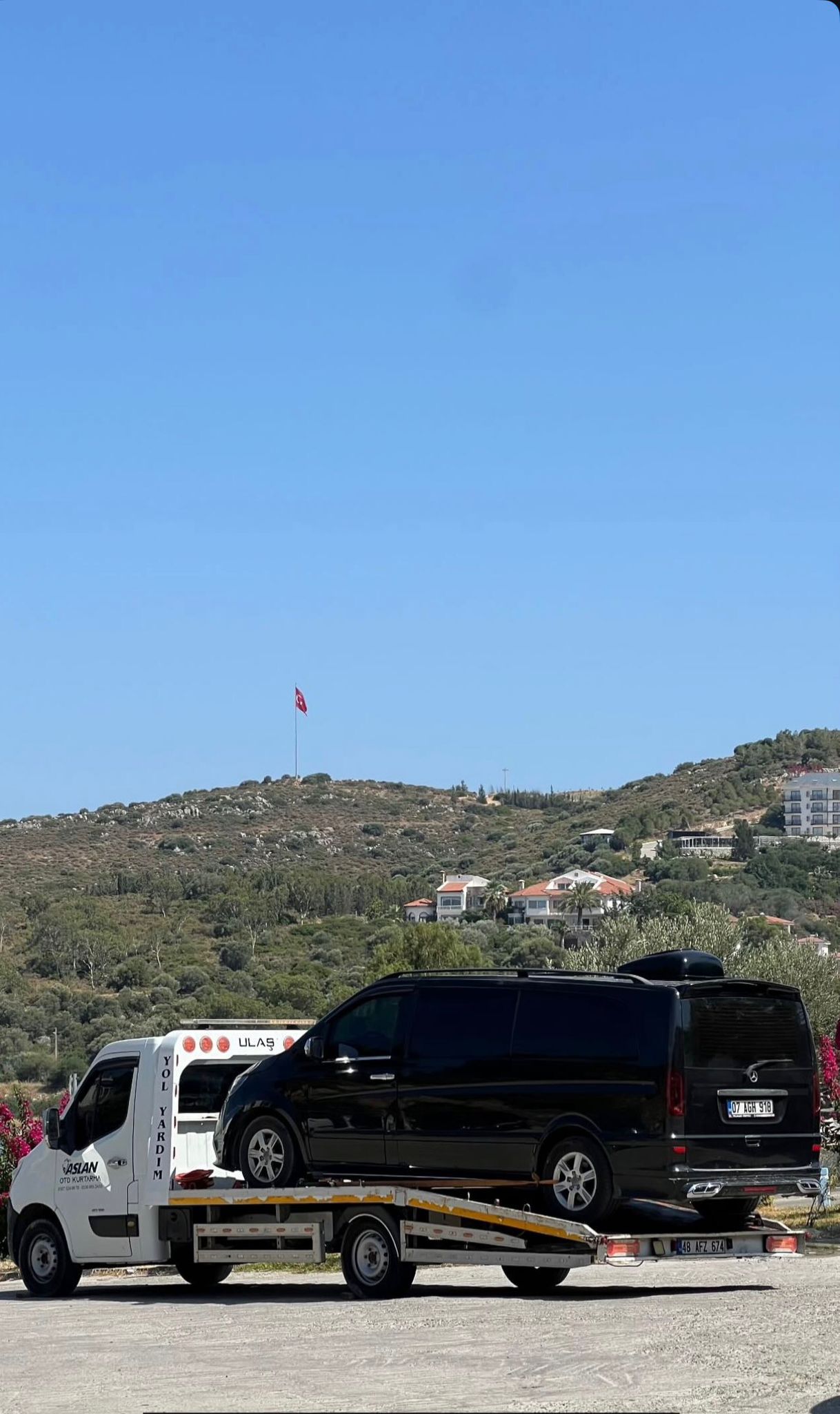 Datça çekici operasyonu — araç kurtarma sahne 11